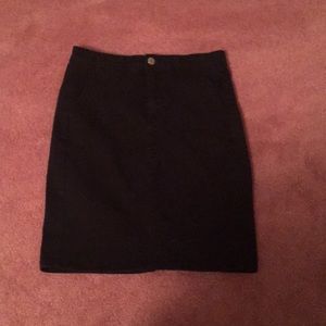 Forever 21 black denim pencil skirt